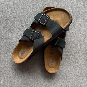Birkenstock Black and Brown Sandals